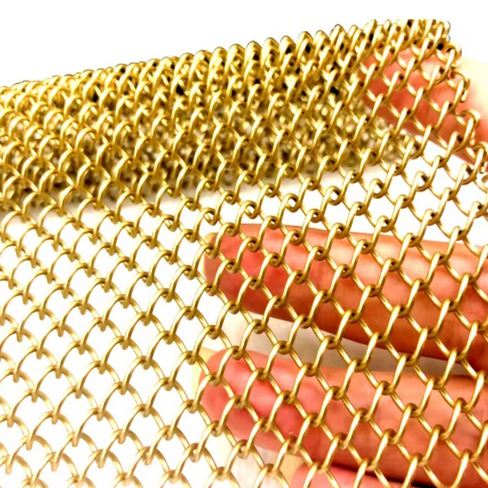 Architectural Golden Color Decorative Wire Mesh suppliers