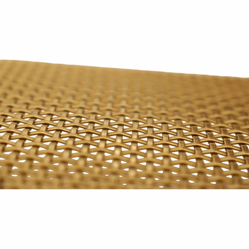 Architectural Golden Color Decorative Wire Mesh factory